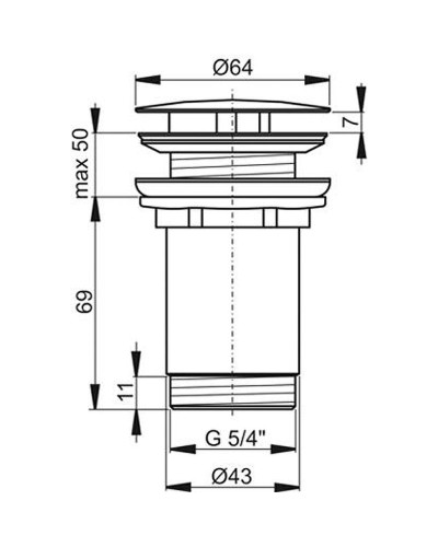 Донный клапан Ravak X01439 Хром