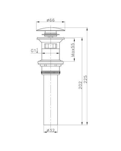 Донный клапан AltroBagno AltroBagnoPU070206Cr