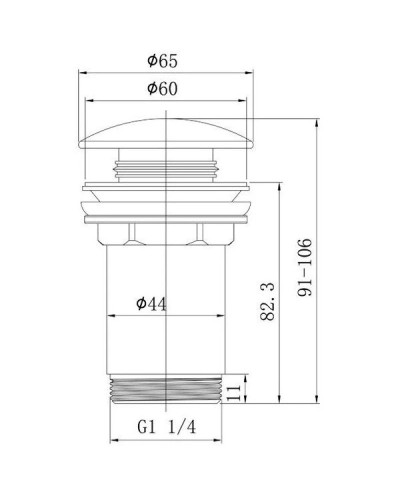 Донный клапан Caprigo Don 99-534-NER