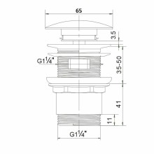 Донный клапан Orange X1-004br Бронза