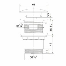 Донный клапан Orange X1-004br Бронза