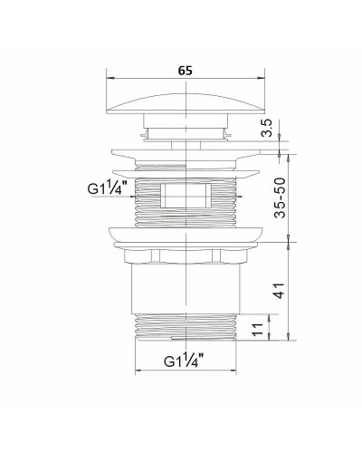 Донный клапан Orange X1-004br Бронза