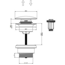 Донный клапан Grocenberg GB106NK