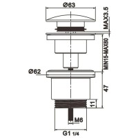 Донный клапан Rose RS31