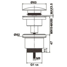 Донный клапан Rose RS31