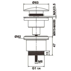 Донный клапан Rose RS31
