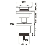 Донный клапан Rose RS31H