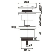 Донный клапан Rose RS31H