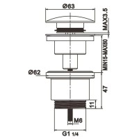 Донный клапан Rose RS31Q