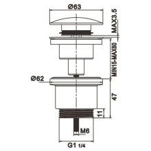 Донный клапан Rose RS31Q