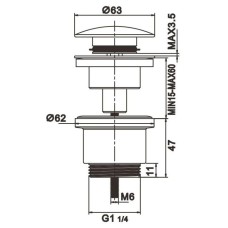 Донный клапан Rose RS31Q
