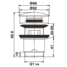 Донный клапан Rose RS01H
