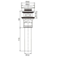 Донный клапан Rose RS12