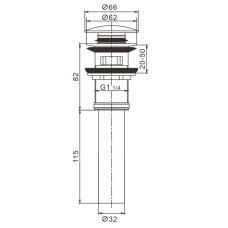 Донный клапан Rose RS12