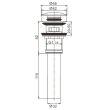 Донный клапан Rose RS12H