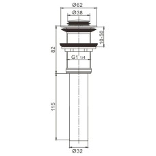 Донный клапан Rose RS13