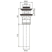 Донный клапан Rose RS14