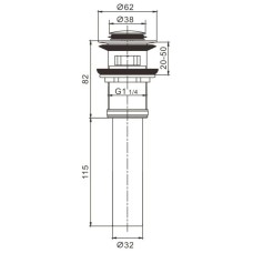 Донный клапан Rose RS14