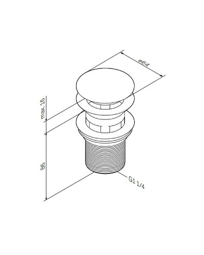 Донный клапан AM.PM F0700164 click-clack Хром