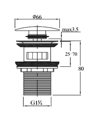 Донный клапан Milacio Ultra MCU.050.GD