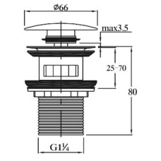 Донный клапан Milacio Ultra MCU.050.MB