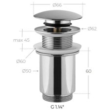 Донный клапан Remer 904CC114NO