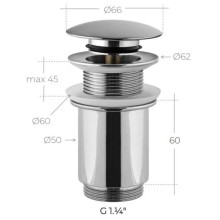 Донный клапан Remer 904CC114RL