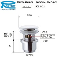 Донный клапан Remer 905CC2114DO