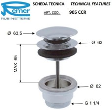 Донный клапан Remer 905CCR114CFP