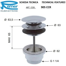 Донный клапан Remer 905CCR114VO