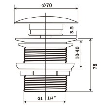 Донный клапан Vincea DBS-216MB