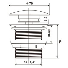 Донный клапан Vincea DBS-216MB