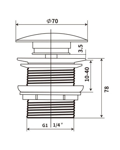 Донный клапан Vincea DBS-216MB