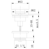 Донный клапан Abber AF0011B