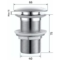 Донный клапан без перелива GID Ch100