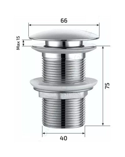 Донный клапан без перелива GID Ch100