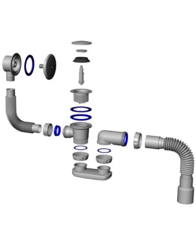 Слив-перелив для ванны Salini 23101H