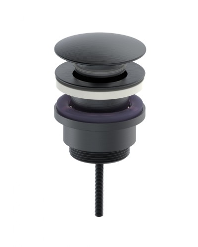 Донный клапан для раковины WONZON & WOGHAND, Темный графит (WW-88SS07-BGM)