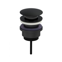 Донный клапан для раковины WONZON & WOGHAND, Черный матовый (WW-88SS07-MB)