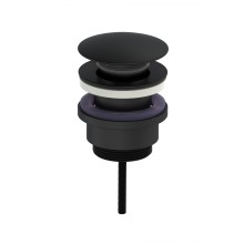 Донный клапан для раковины WONZON & WOGHAND, Черный матовый (WW-88SS07-MB)