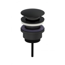 Донный клапан для раковины WONZON & WOGHAND, Черный матовый (WW-88SS07-MB)