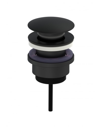 Донный клапан для раковины WONZON & WOGHAND, Черный матовый (WW-88SS07-MB)