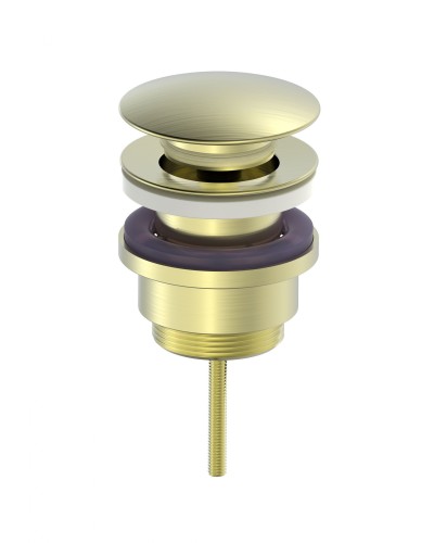 Донный клапан для раковины WONZON & WOGHAND, Брашированное золото (WW-88SS07-BG)