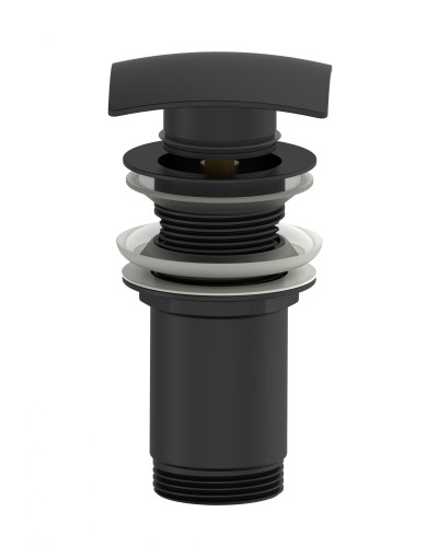 Донный клапан для раковины WONZON & WOGHAND, Черный матовый (WW-88SS08-MB)