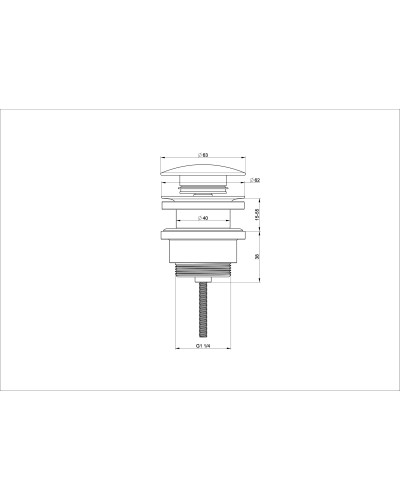Донный клапан для раковины WONZON & WOGHAND, Хром (WW-88SS07-CR)