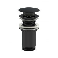 Донный клапан для раковины WONZON & WOGHAND, Черный матовый (WW-88SS09-MB)