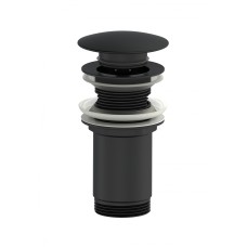 Донный клапан для раковины WONZON & WOGHAND, Черный матовый (WW-88SS09-MB)
