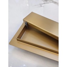 Душевой трап (лоток) AltroBagno Beni aggiuntivi AltroBagnoFD071215OrSp 80 см, с решеткой, 2 в 1 под плитку, золотой матовый