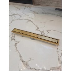 Душевой трап (лоток) AltroBagno Beni aggiuntivi AltroBagnoFD071215OrSp 80 см, с решеткой, 2 в 1 под плитку, золотой матовый