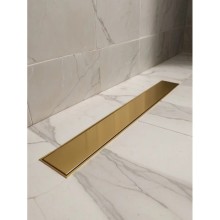 Душевой трап (лоток) AltroBagno Beni aggiuntivi AltroBagnoFD071215OrSp 80 см, с решеткой, 2 в 1 под плитку, золотой матовый